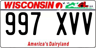 WI license plate 997XVV