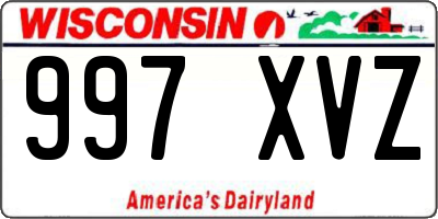 WI license plate 997XVZ