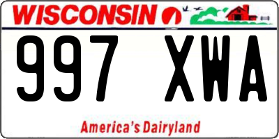 WI license plate 997XWA