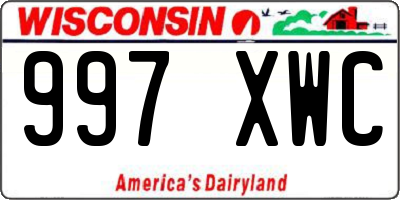 WI license plate 997XWC