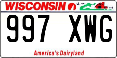 WI license plate 997XWG