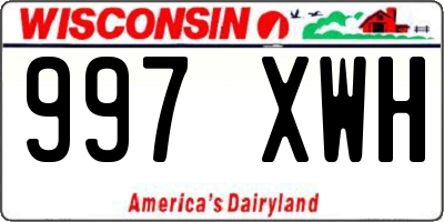 WI license plate 997XWH