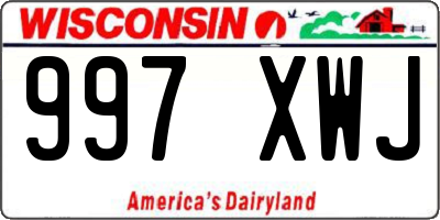 WI license plate 997XWJ