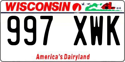 WI license plate 997XWK
