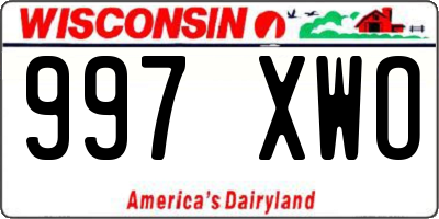 WI license plate 997XWO