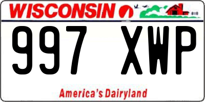 WI license plate 997XWP