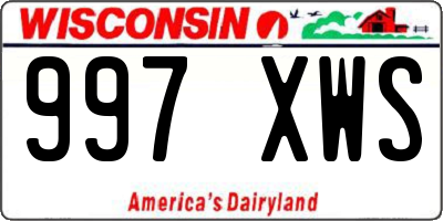 WI license plate 997XWS