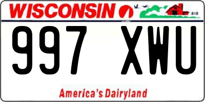 WI license plate 997XWU