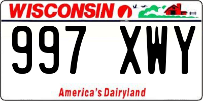 WI license plate 997XWY