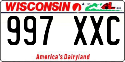 WI license plate 997XXC