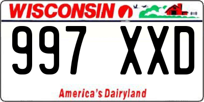 WI license plate 997XXD