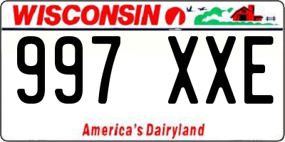 WI license plate 997XXE