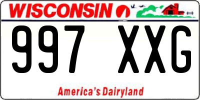 WI license plate 997XXG