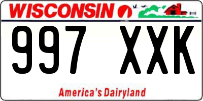 WI license plate 997XXK