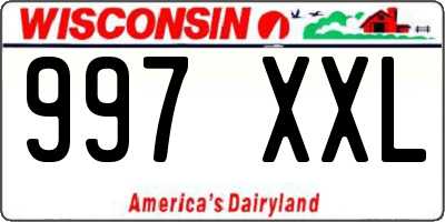 WI license plate 997XXL
