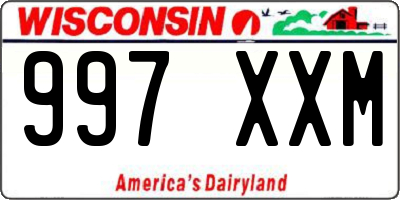 WI license plate 997XXM