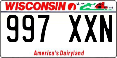WI license plate 997XXN