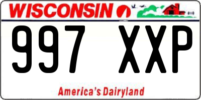 WI license plate 997XXP