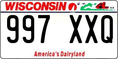 WI license plate 997XXQ