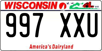 WI license plate 997XXU