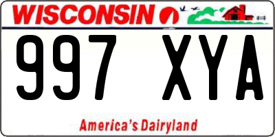 WI license plate 997XYA