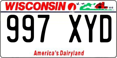 WI license plate 997XYD