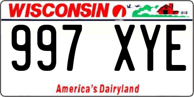 WI license plate 997XYE