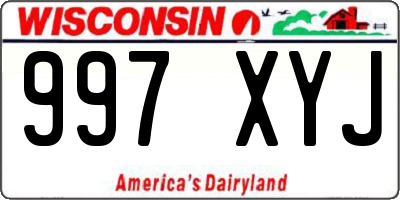 WI license plate 997XYJ