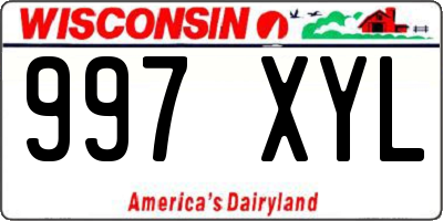 WI license plate 997XYL