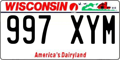 WI license plate 997XYM