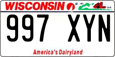 WI license plate 997XYN