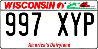 WI license plate 997XYP
