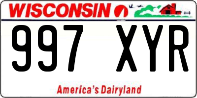 WI license plate 997XYR