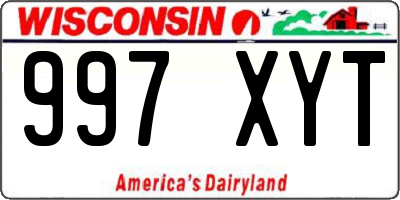 WI license plate 997XYT