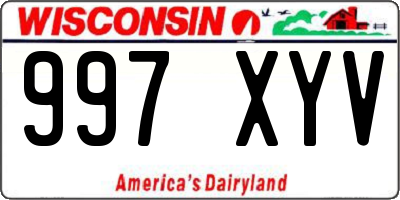 WI license plate 997XYV