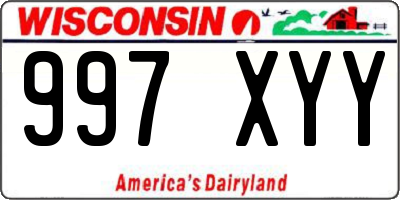 WI license plate 997XYY