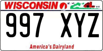 WI license plate 997XYZ