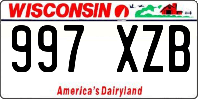 WI license plate 997XZB