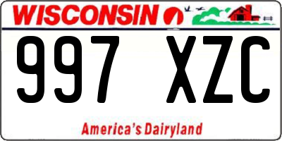 WI license plate 997XZC