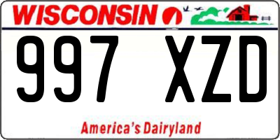 WI license plate 997XZD