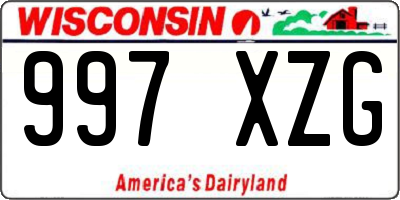 WI license plate 997XZG