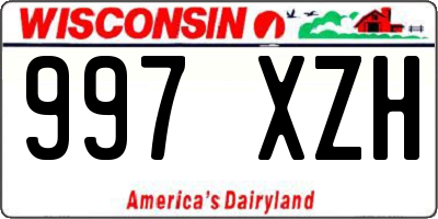 WI license plate 997XZH