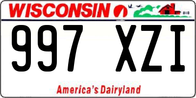 WI license plate 997XZI