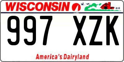 WI license plate 997XZK
