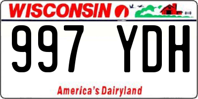 WI license plate 997YDH