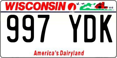 WI license plate 997YDK