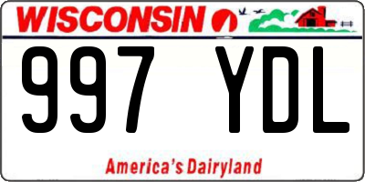 WI license plate 997YDL