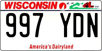 WI license plate 997YDN