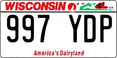 WI license plate 997YDP