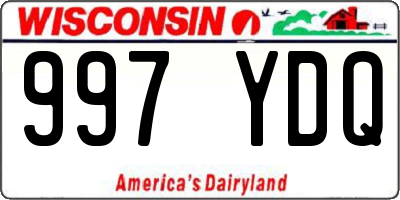 WI license plate 997YDQ
